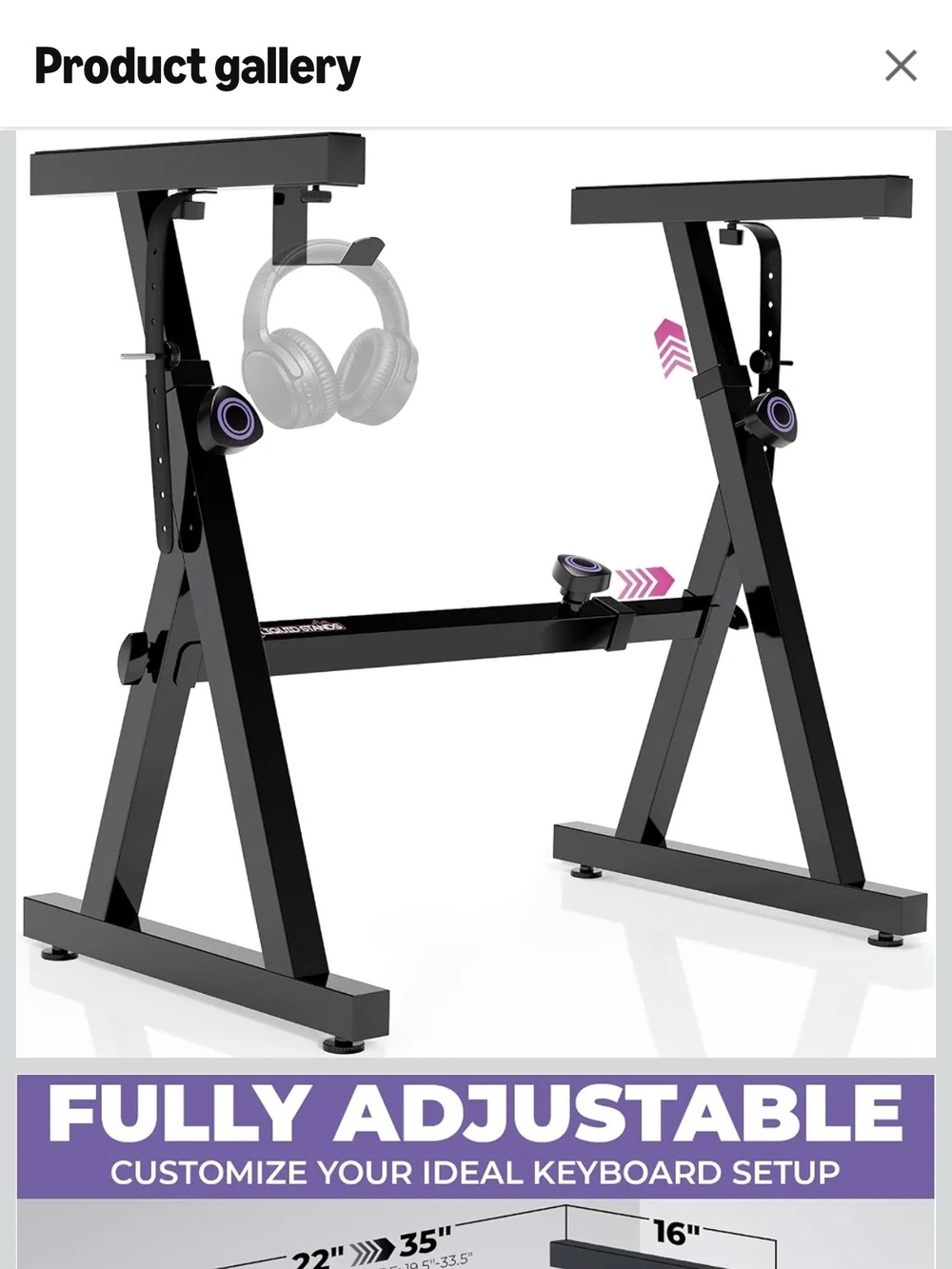 Liquid Stands Z-Style Music Keyboard Stand (Model MS1085)